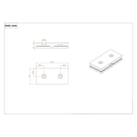 Ranbo Square Frameless Glass Clamp Connector/Shower Door Fixed Panel/Glass-to-Glass Corner Clamp,304 Stainless Steel,for 5/16" - 1/2" (8-12 mm) Thickness Glass,2 PC,Brushed Nickel