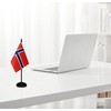 Norway Desk Flag Set, 2 Pack Norwegian Table Office Flags,