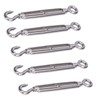 5Pcs Turnbuckle Hook and Eye Wire Rope Tension 304 Stainless
