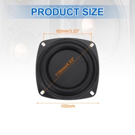 sourcing map 1 Pcs Passive Radiator 4 Inch Woofer Vibrating Membrane, Rubber Vibration Diaphragm Plate Subwoofer for Bass Speaker Replacement, DIY