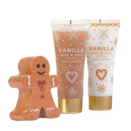 eBoutik - Novelty Gingerbread Spa Gift Set - Moisturising Spa Set For Luxury Women's Pampering Gift At Christmas, Xmas Eve Stocking Filler Secret Santa