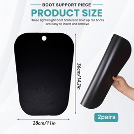 SYBL 2 Pairs Reusable Plastic Boot Shaper Form Inserts - Tall Support Black IKnee High ShoesThigh Boot Holder Hanger for Women (14inch/36cm)