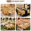 Gold Tablecloth 2Pack 60x102 Inch,Rectangle Metallic Gold Table Cover