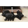 Cast Iron Rustic Western Black Bear Drawer Cabinet Door Knobs