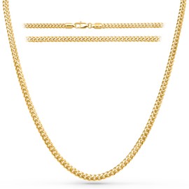 RTZN® Cuban Link Chain for Men – 3.5mm Mens Gold Chain – Premium Diamond-Cut 18K Gold Plated Stainless Steel Cuban Chain for Men – NON-TARNISH & 100% Waterproof Men Jewelry Necklace (22" Inches)
