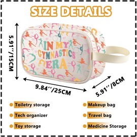 Gymnastics Clear Makeup Bag Gymnastics Lover Coach Gift Gymnast Travel Toiletry Bag Organizer Pouch Cosmetic Bag (GYMNASTICS tm)