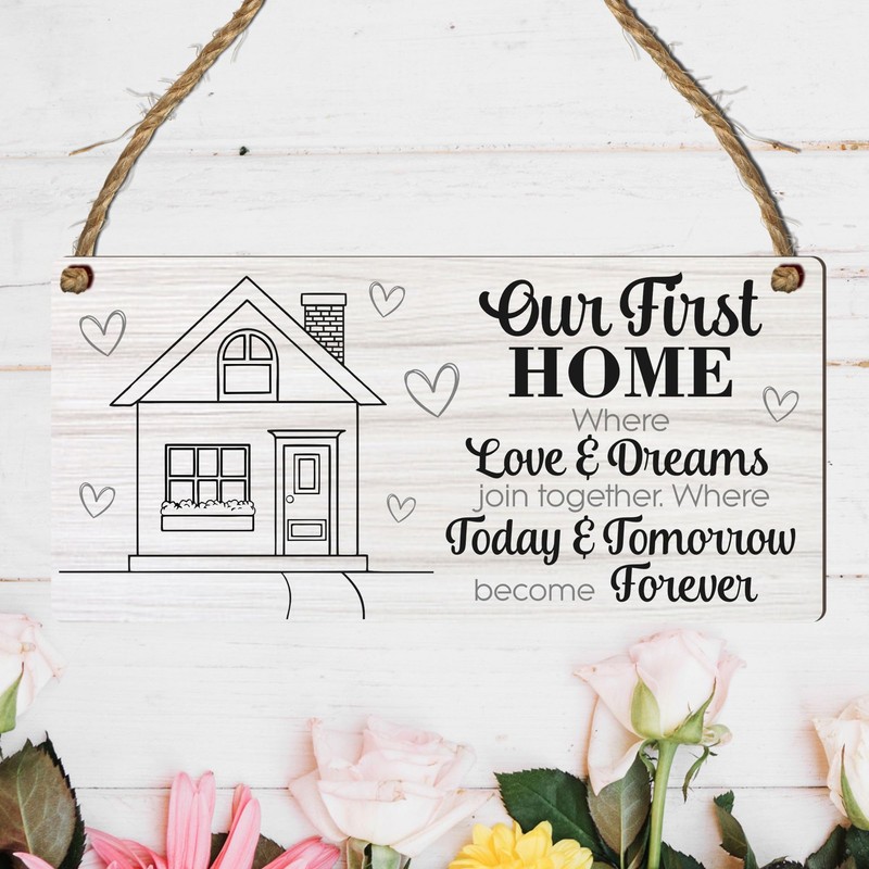 New Home Plaque - Celebrate Your First Home with Love