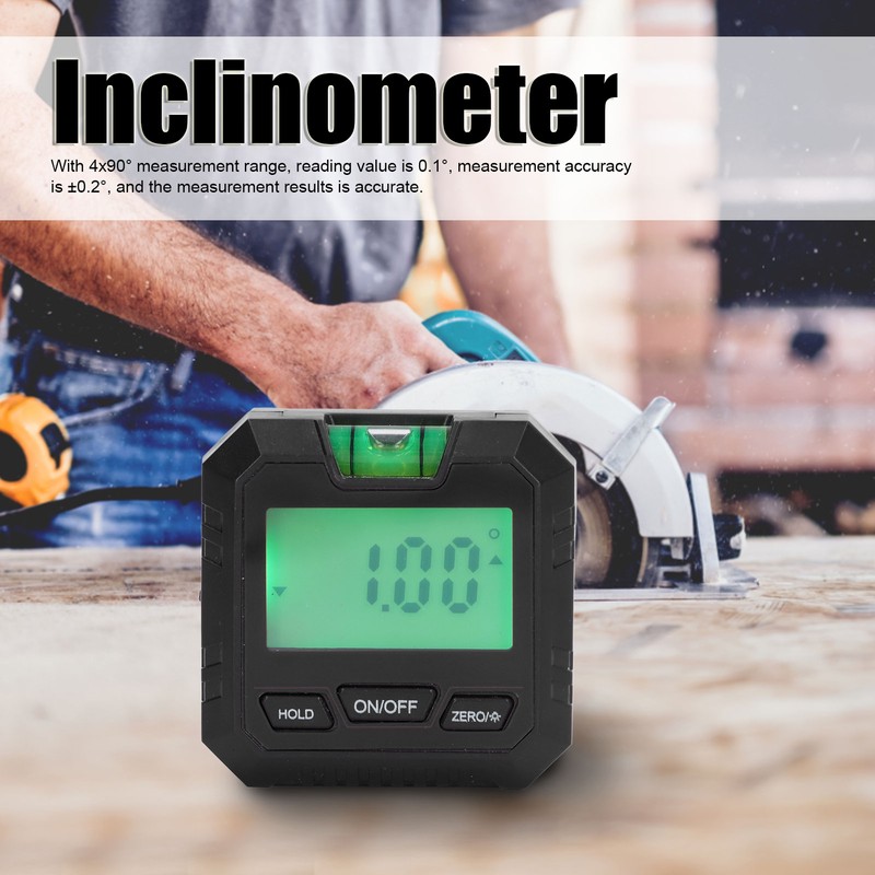 Digital Inclinometer Magnetic 90° Electronic Protractor Angle Level Finder Gauge