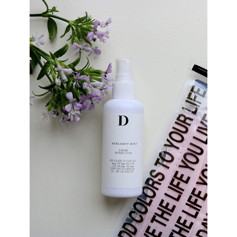 D.brume BERGAMOT MINT, Refresh Lotion for Masks, 3.4 fl oz