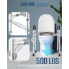 Toilet Seat Riser Extra Wide, 500lb Raised Toilet Seat with