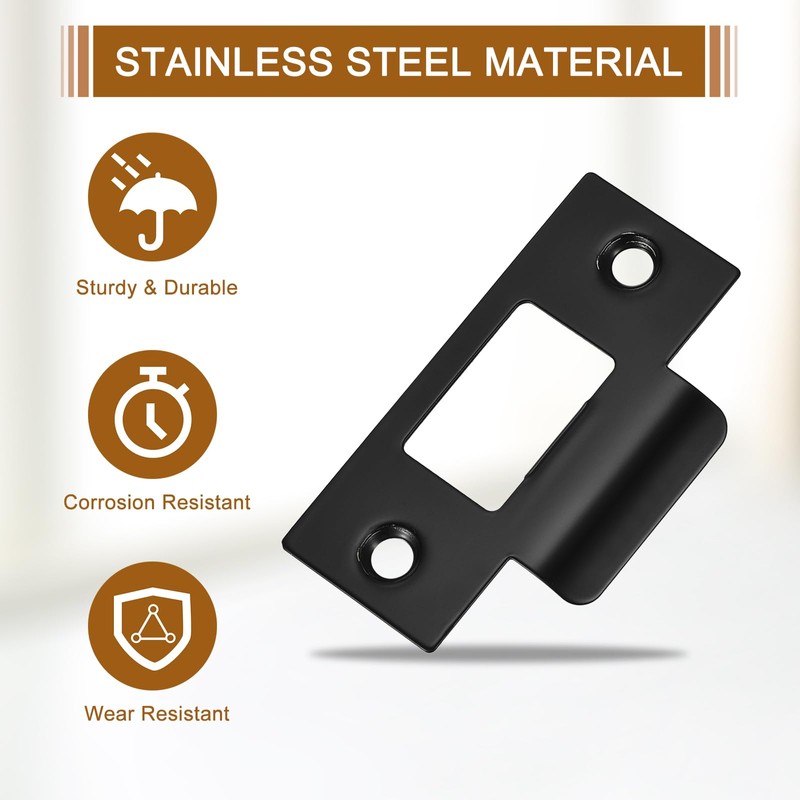 uxcell T Door Strike Plate, 6Pcs 70mm x 40mm 201