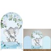 Iydamc Baby Boy Elephant Arched Backdrop Cover for Birthday Party