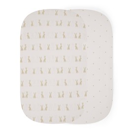 Ickle Bubba 2 Pack Fitted Crib Sheets (Bunnychino)