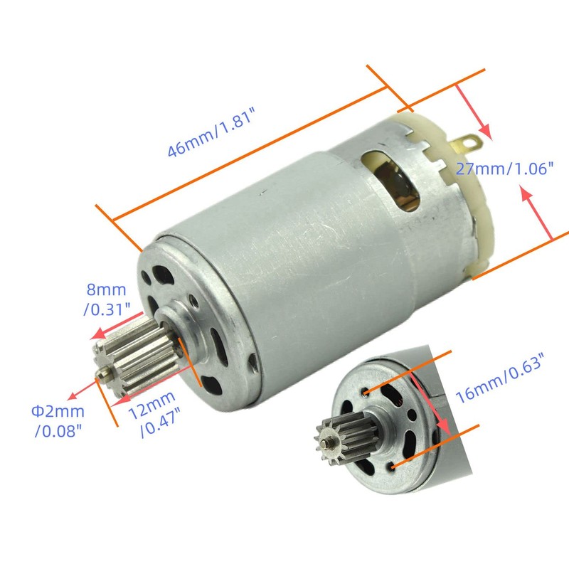 CHANCS RS390 Electric Motor DC 6V 18000RPM 12 Gear Teeth