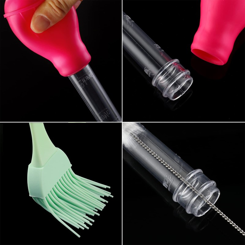 Boao 7 Pcs Nylon Heat-resistant Turkey Baster Cooking Set Includes