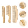 TOVINANNA 3pcs Portable Bamboo Massage Comb Bamboo Hair Combs Fine