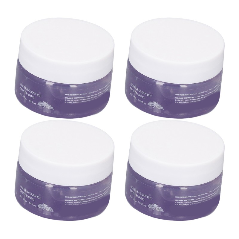 4Pcs Face Clean Gel Perilla Facial Skin Care Cleansing Hydrating