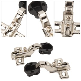 Hydraulic Hinge, Damping System Cabinet Door Hinge 26mm Quiet for Glass Case (Half Cover)