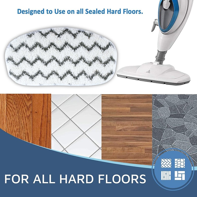 F Flammi Heavy-Duty Steam Mop Pads for PurSteam ThermaPro 10-in-1,