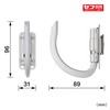 Tajima Safety System Saff Tool Holder Aluminum, Slim J-Hook, Foldable,
