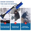 langyoujia Car Ice Scraper with Broom, 2-in-1 Car Ice Scraper