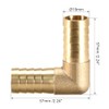 sourcing map Hose Connection Brass 90 Degree 19 mm Barb