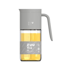 Zuutii Olive Oil Dispenser Bottle Auto Flip Vinegar Dispenser for Kitchen with No-Drip Bottle Spout,18.6Oz Glass Oil Dispenser Bottle for Kitchen Cooking,Gray