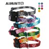 Aiminto Dog Collar, Cute Floral Pattern, Soft and Adjustable Collar