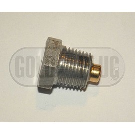 GoldPlug 1/8"-27 NPT Industrial Magnetic Stainless Steel Drain Plug (External Head) IP-01X - 10mm Hex Head, 0.64″ OAL