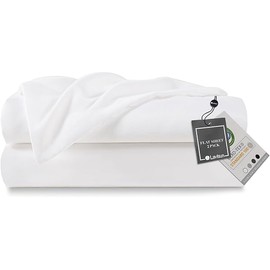 Flat Sheets Only 2 Pack, Hotel Quality Twin Flat Sheets Only, Soft Brushed Microfiber Flat Sheet Set, Breathable & Wrinkle-Free, Perfect for Home, Dorm & Massage (White, Twin)