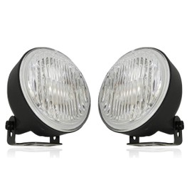 Universal 12v Car Van Round Clear Fog Lights Lamps Light Lamp