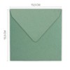 50 square envelopes - 15.5 x 15.5 cm, kraft paper