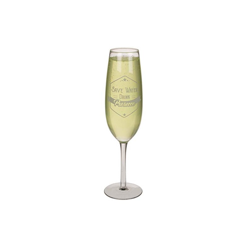 Out of the blue Prosecco Glass Save Water Drink Prosecco