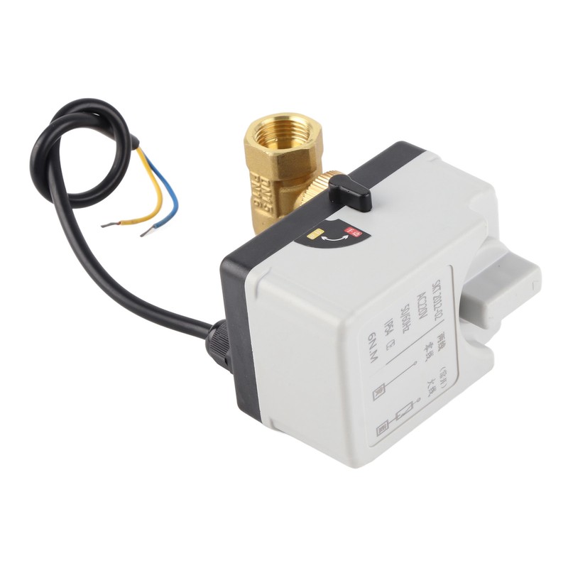 Motorized Ball Valve Electrical 2 Way Normally Open Manual Automatic