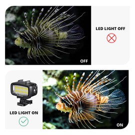 AKASO Underwater Light 131ft (40m) Waterproof Diving Light High Power Dimmable LED Video Light with Cold Shoe Mount and 4pcs Color Filters for Gopro/AKASO Action Cameras and Canon/Nikon SLR Cameras