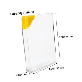 Abaodam 2Pcs Flat Portable Water Bottle Unique Transparent Design for Travel School and Sports Reusable Plastic Flask for Easy Hydration the Go