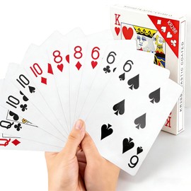 Ginhkok Large Playing Cards 4 Times Size 17cm x 12cm Card Game Party Magic Jumbo Game Festival