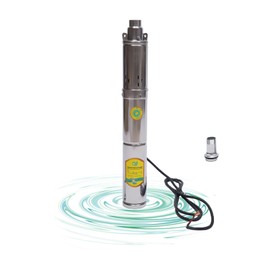 FTUREPAC 110V Deep Well Submersible Pump, 24V 370W Stainless Steel Water Pump with 8.7ft Power Cord, 2850RPM Deep Well Water Pump for Industrial, Irrigation, IP65 Waterproof Grade