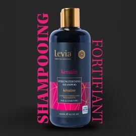 Levia Keratin Strengthening Shampoo | Smooths and Strengthens the Cuticle | Nourishes Hair, Makes It Silky and Shiny | Prevents Hair Breakage | All Hair Types | 500 ml