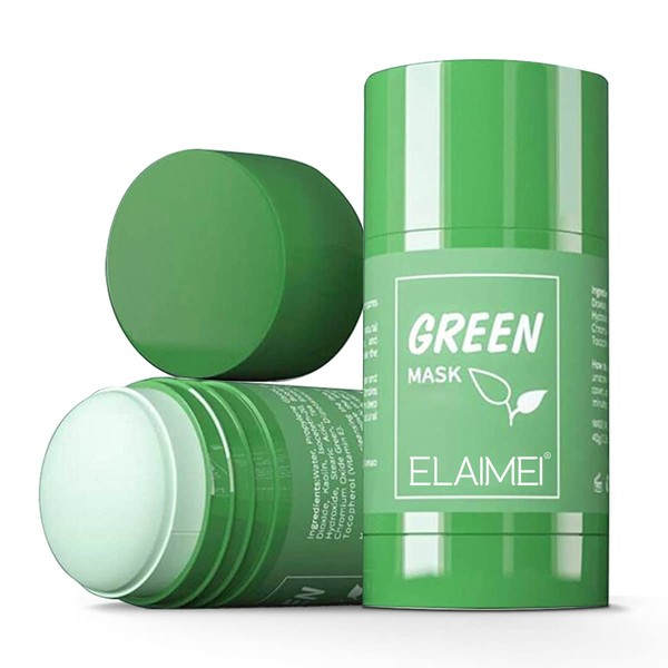2 Pack Green Tea Stick Mask, Green Tea Purifying Clay Stick Mask, Green Tea Cleansing Stick Mask, Cleansing, Oil Control, Nourishing Skin