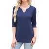 JomeDesign 3/4 Sleeve Shirts for Women V Neck Tunic Tops