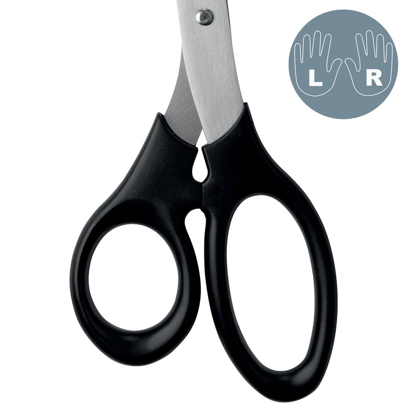 Leitz Stainless Steel Scissors 185 mm, Stainless Steel 185 mm