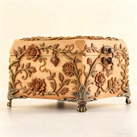 WJPFZSO 20Pcs Vintage Bronze Box Legs Feet Corner Protectors for Wood Case Jewelry Chest Storage Corner