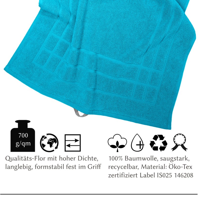 Lashuma Bathroom Mat 50 x 70 cm Aquamarine - Blue,