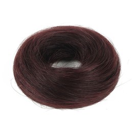 Hairpiece Scrunchie Bridal Hairstyle Smooth Messy Blend Extension for Women Bun Ladies Headpiece (Dark brown, One size)