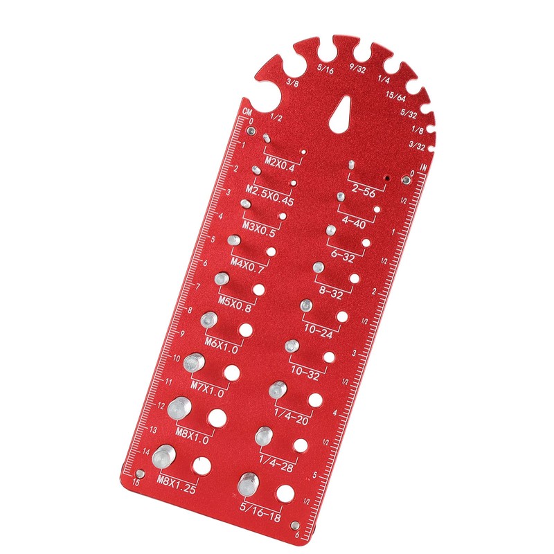 Thread Checker Multi Functional Aluminum Alloy Portable Screw Nut Bolt