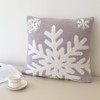 NIDITW Set of 2 Ultra Soft Grey Snowflake Throw Pillow