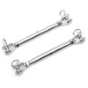 2pcs Jaw and Jaw Turnbuckle Stainless Steel Turnbuckle Rigging Screw