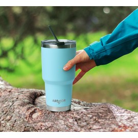 Product Armor 30oz Vacuum Insulated Stainless Steel Tumbler (Aqua Blue)