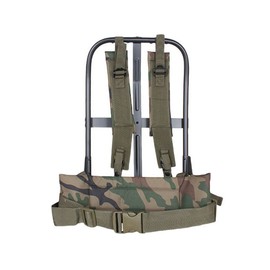 Fox Outdoor Products LC-1 A.L.I.C.E. Field Pack Frame, Black Frame/Woodland Camo Pad, 20" x 19" x 11"